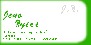 jeno nyiri business card